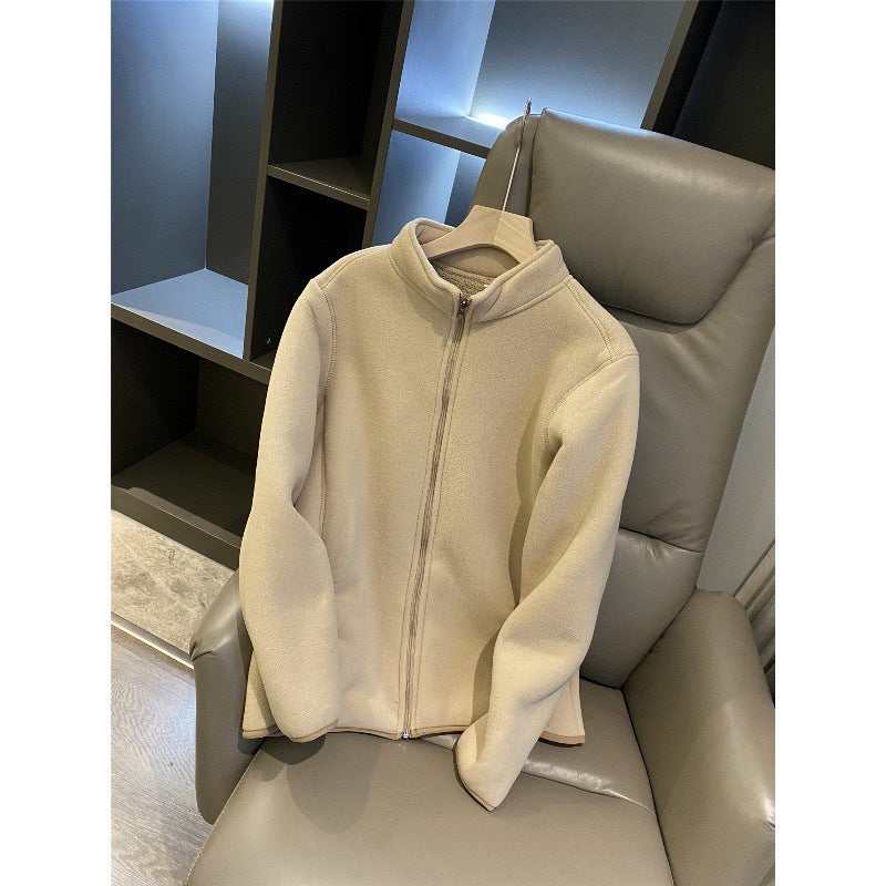 Damen Fleece-Jacke mit hohem Kragen und durchgehendem Reißverschluss Drune