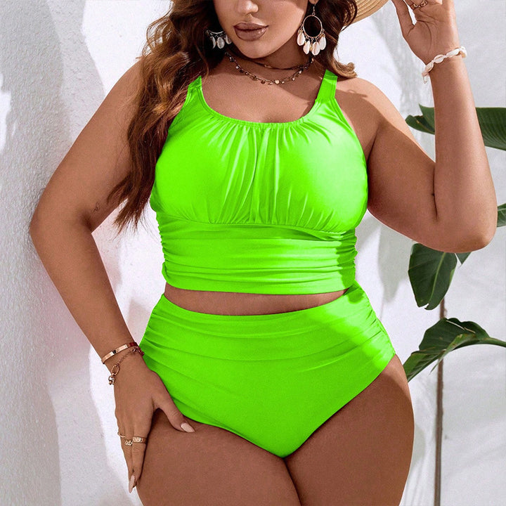 Damen Zweiteiliges Bikini-Set mit hoch taillierter Hose und schickem Oberteil Drune