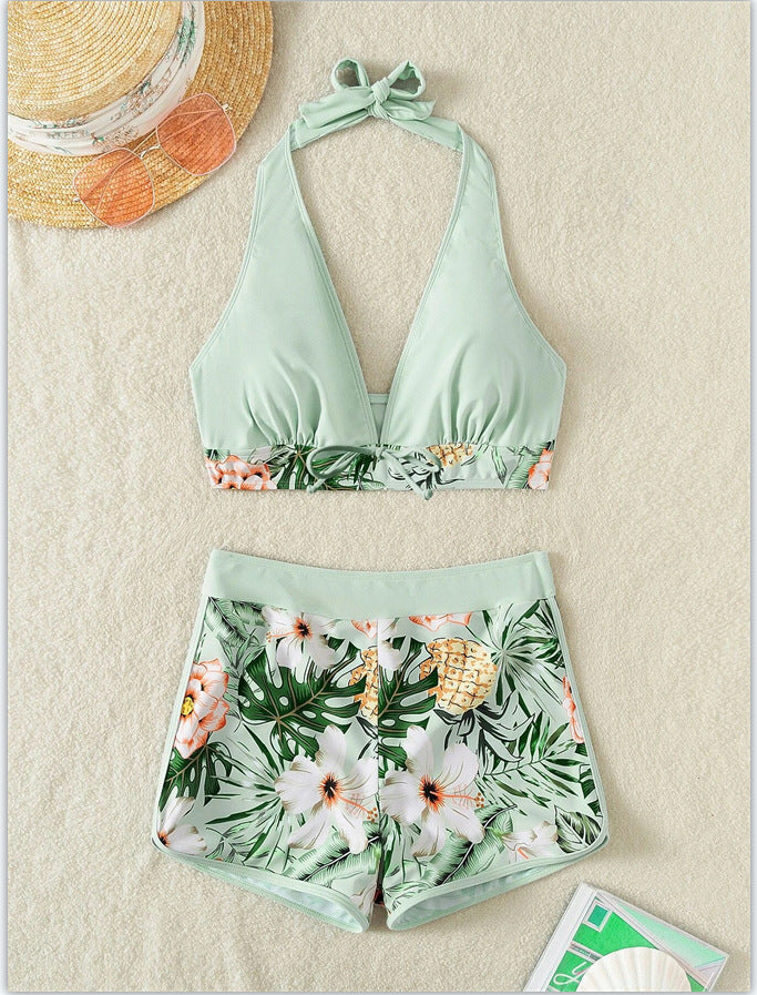 Damen Hochwertiges Bikini-Set mit modischem Tanga und verstellbaren Trägern Drune