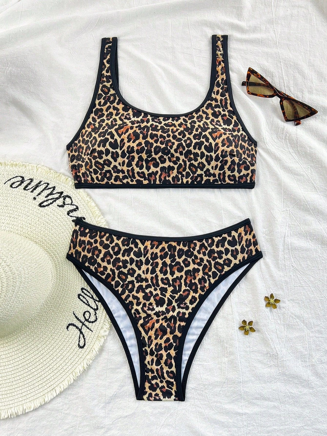 Damen Bikini-Set mit trendigem Leopardenmuster Drune