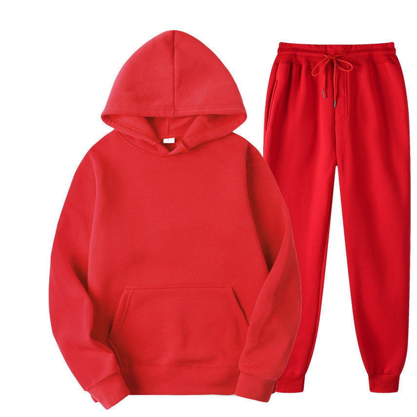 Unisex nan gemütliches Hoodie-Jogginganzug-Set mit Kängurutasche, elastischem Tunnelzugbund und gerippten Bündchen Drune