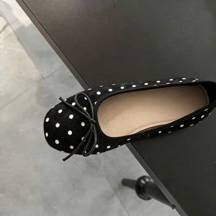 Damen Ballerinas mit schickem Punkte-Design und bequemer Sohle Drune