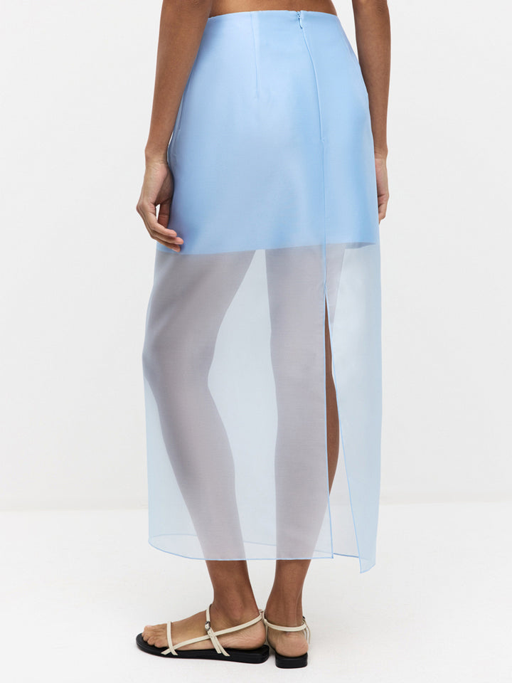 Damen Langer Chiffon-Rock mit seitlichem Schlitz und eleganter Silhouette Drune
