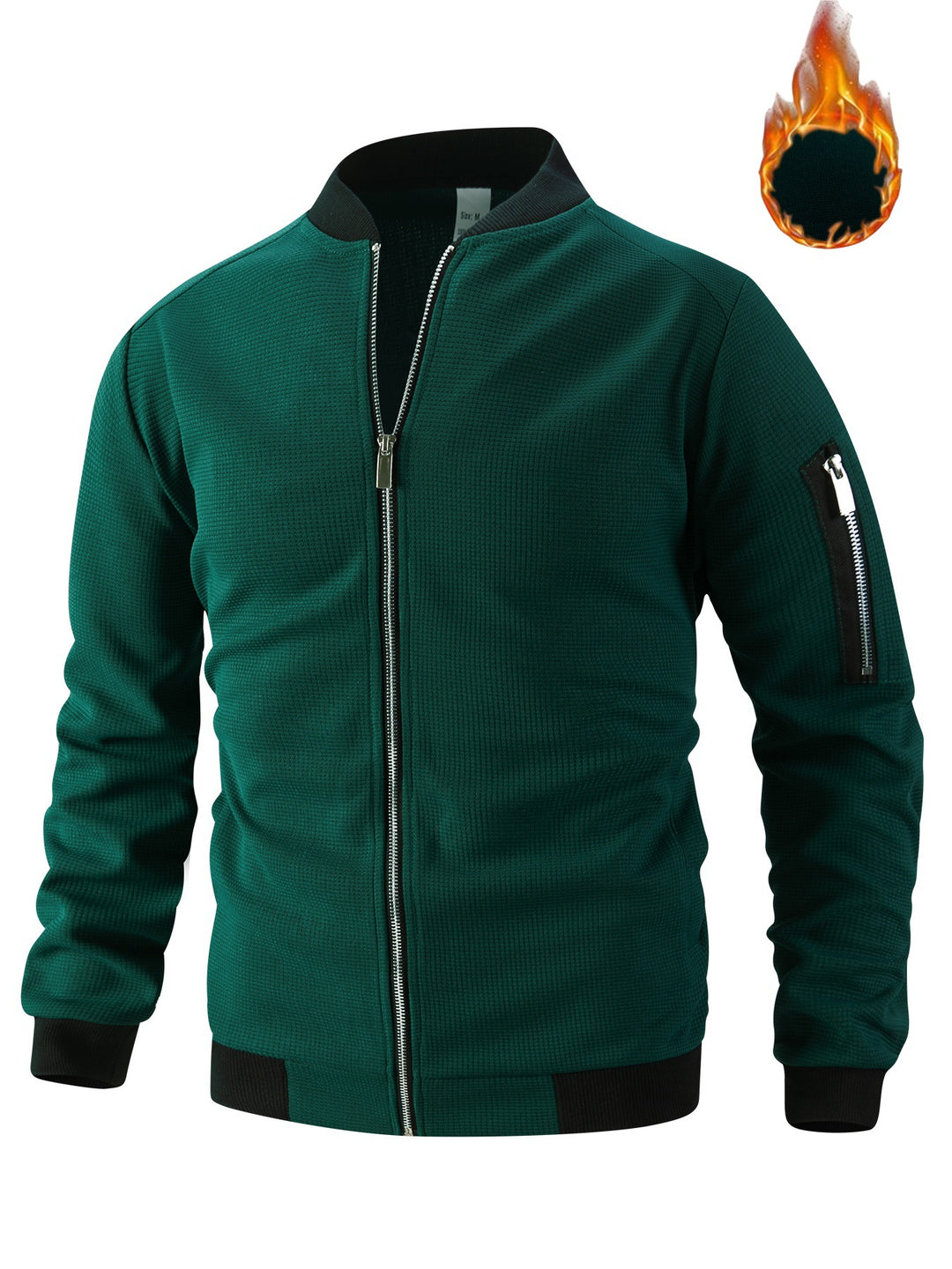 Herren Sportliche Bomberjacke mit Reißverschluss und strukturiertem Design Drune