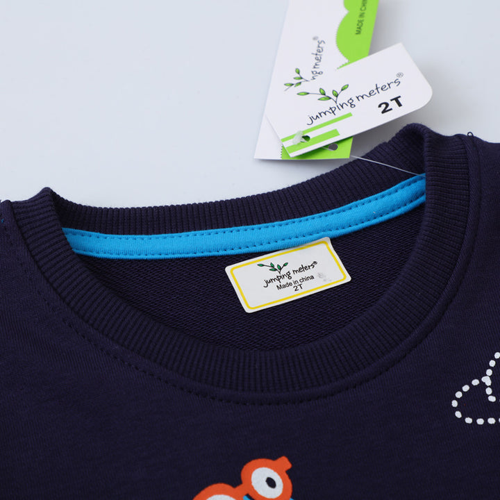 Jungen Sweatshirt mit lustigem Dinosaurier- und Weltraumdesign Drune