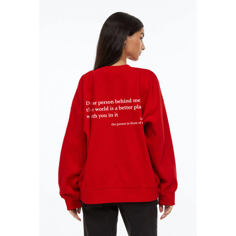 Damen Sweatshirt mit inspirierendem Schriftzug Drune