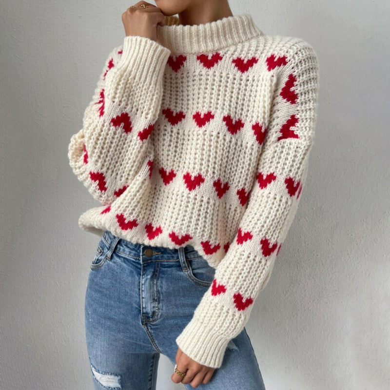 Drune | Strickpulli mit Herzmotiv für Damen
