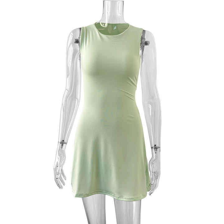 Damen Figurbetontes Minikleid mit elegantem Ausschnitt und zeitlosem Design Drune