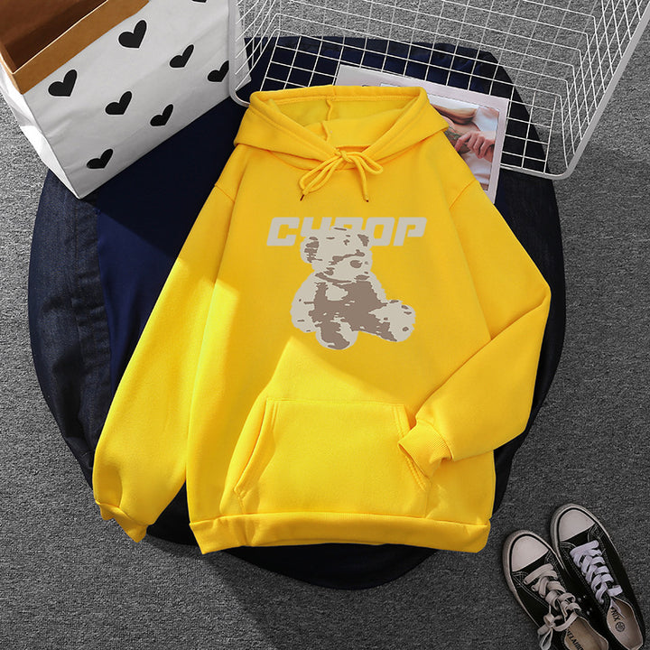 Damen Kapuzenpullover mit niedlichem Bärenmotiv Drune