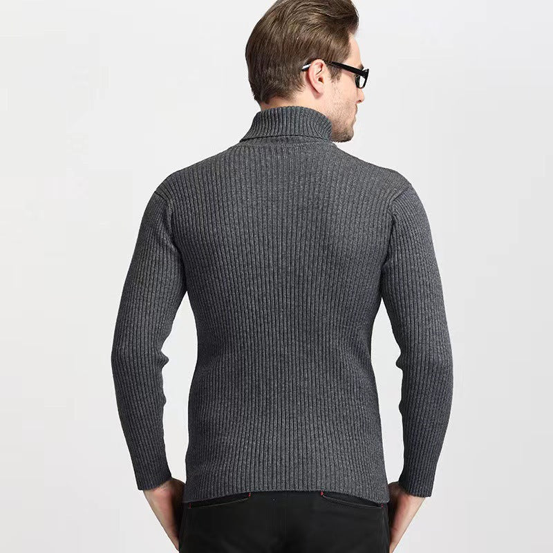 Herren Rollkragenpullover aus hochwertigem Strickmaterial mit Rippstruktur Drune