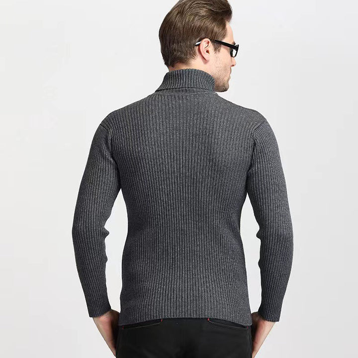 Herren Rollkragenpullover aus hochwertigem Strickmaterial mit Rippstruktur Drune