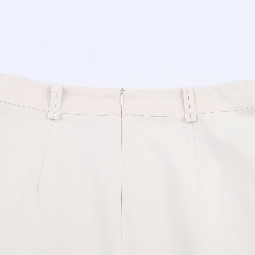 Damen eleganter Bleistiftrock mit transparentem Spitzenabschluss Drune