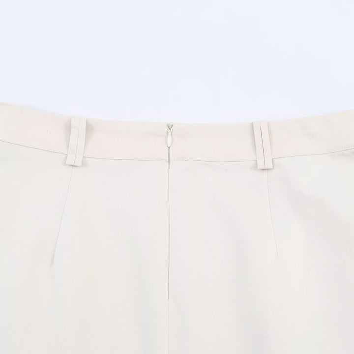 Damen eleganter Bleistiftrock mit transparentem Spitzenabschluss Drune