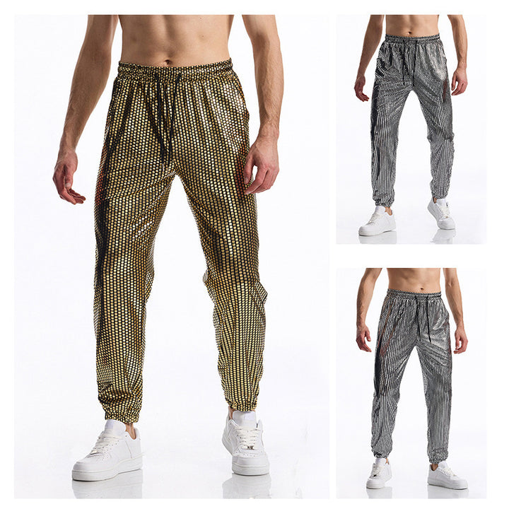 Herren atmungsaktive Jogginghose mit modernem Punktedesign Drune
