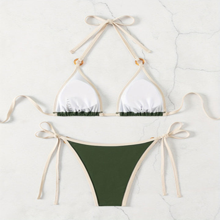 Damen Triangel-Bikini mit eleganten Goldakzenten Drune