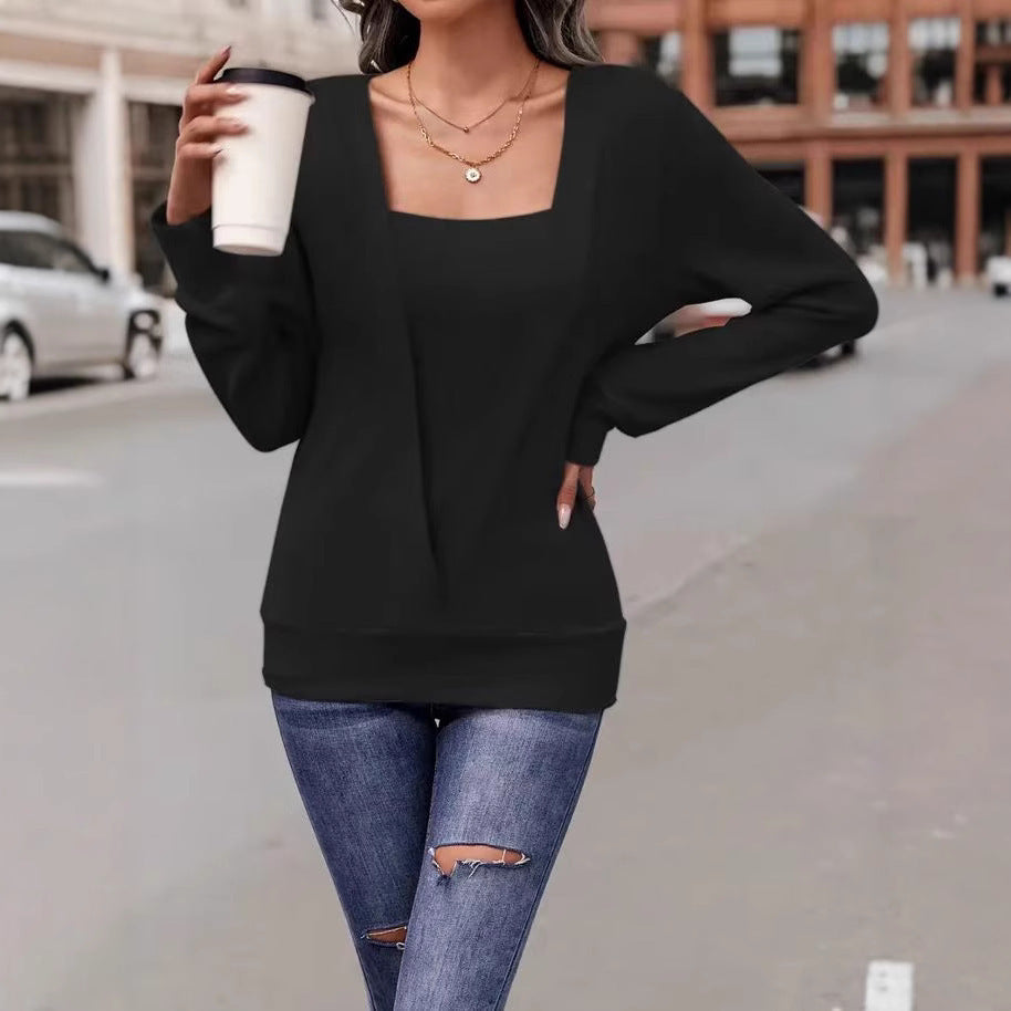 Damenpullover mit eleganter V-Form und langem Arm Drune