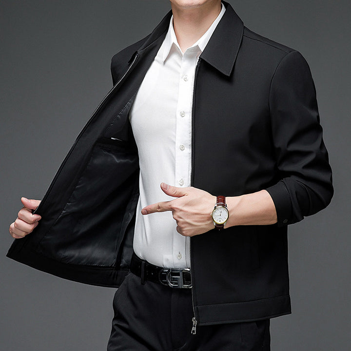 Herren modische Übergangsjacke mit praktischen Taschen und elegantem Stehkragen Drune