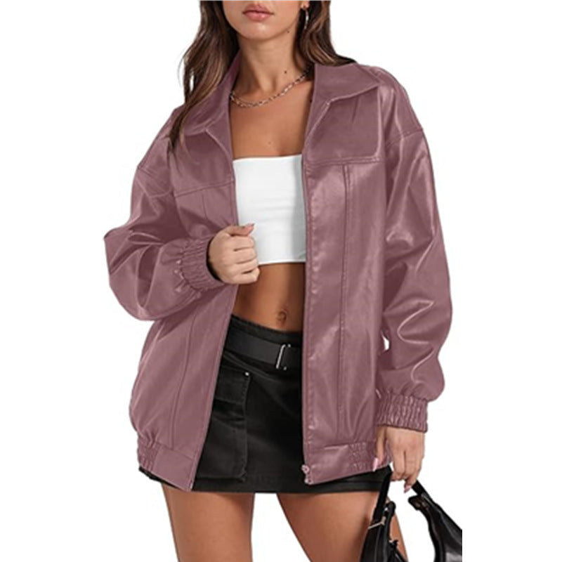 Damen lässige Übergangsjacke mit elastischen Bündchen und praktischem Reißverschluss Drune