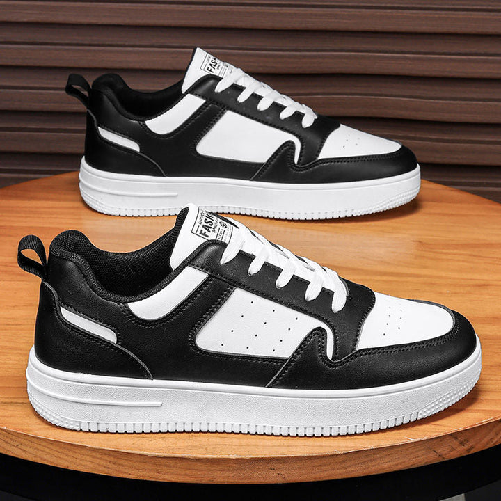 Damen Sportliche Leder Sneakers mit gepolsterter Innensohle Drune