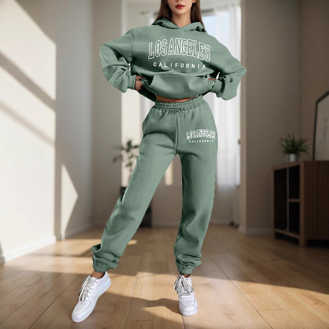 Damen Freizeit Hoodie und Jogginghose Set Drune