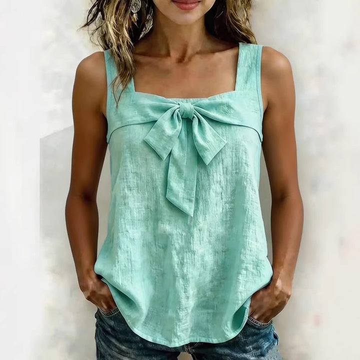 Damen Elegantes Top mit Schleifendetail Drune