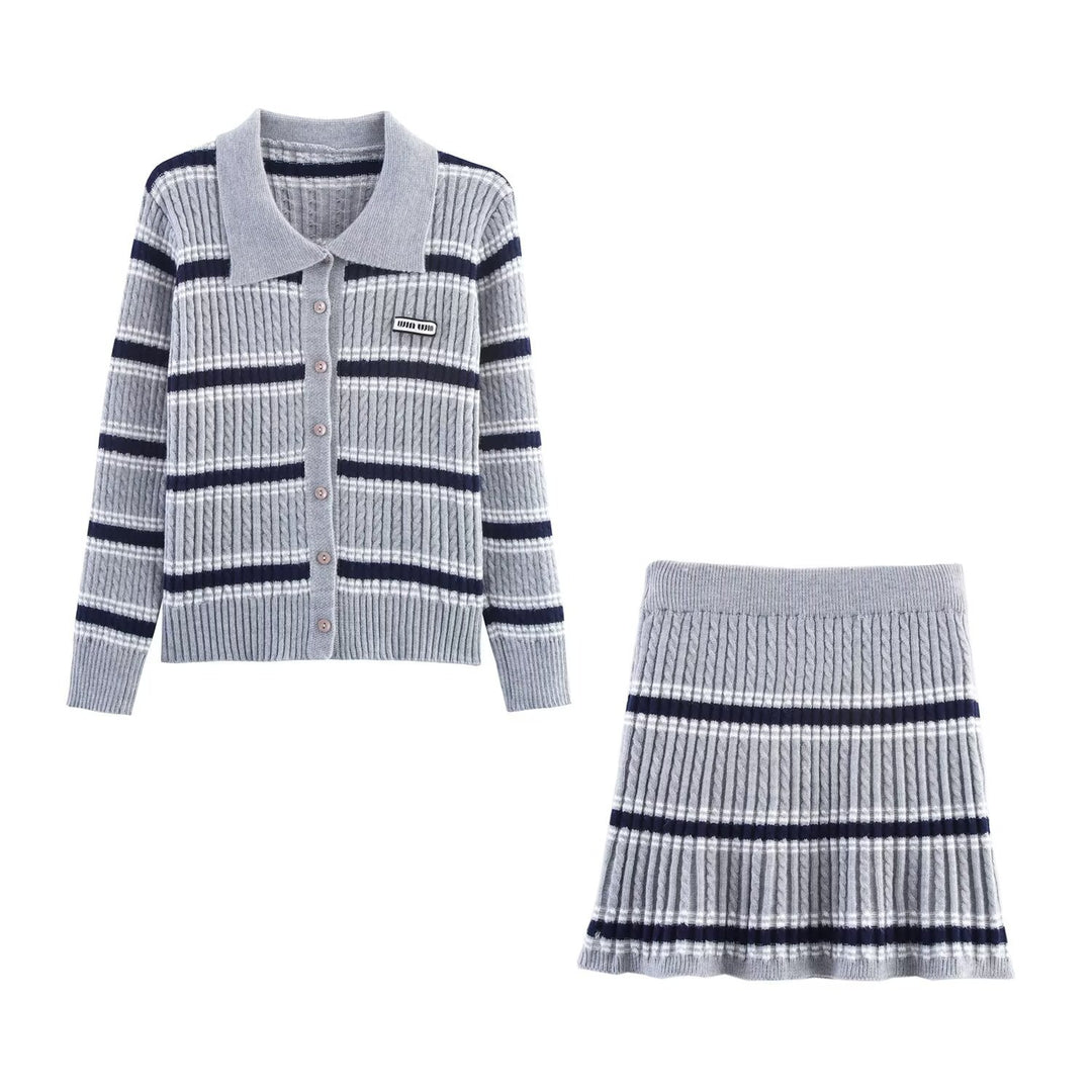 Damen Strickjacken und Rock Set Drune