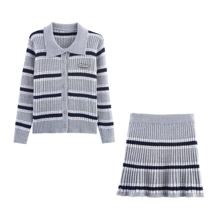 Damen Strickjacken und Rock Set Drune