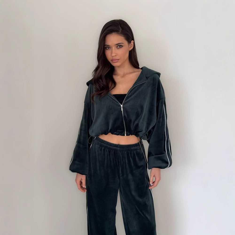 Damen Luxuriöses Velours Lounge-Set Drune