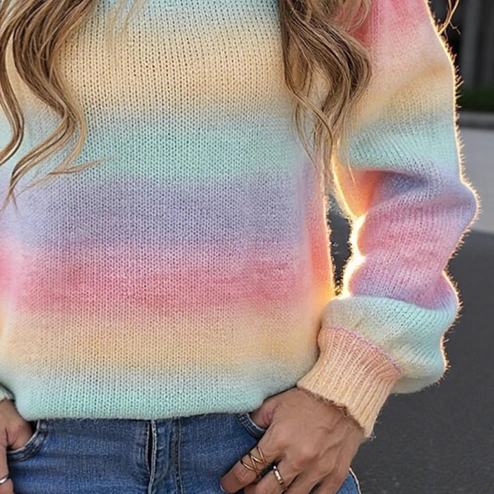 Damen modischer Pullover mit sanften Farbverlauf und relaxed Fit Drune