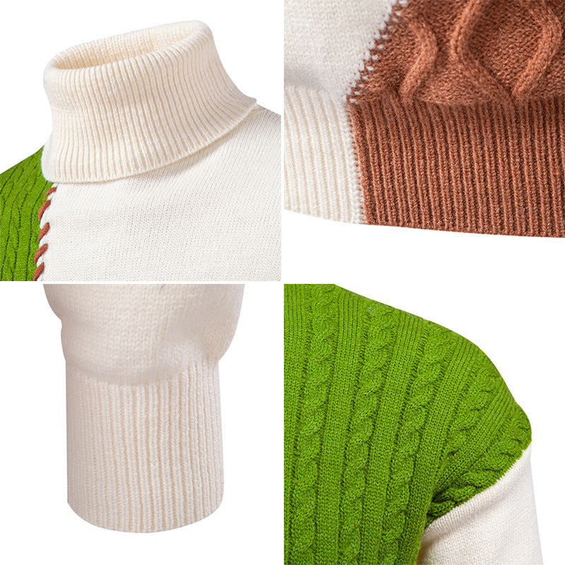 Herren Rollkragenpullover mit einzigartigem Strickdesign Drune
