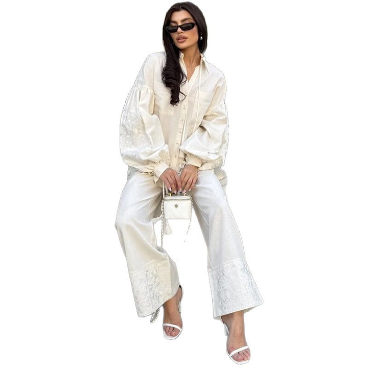 Damen lässige Loungewear-Kombination mit geblümtem Design Drune
