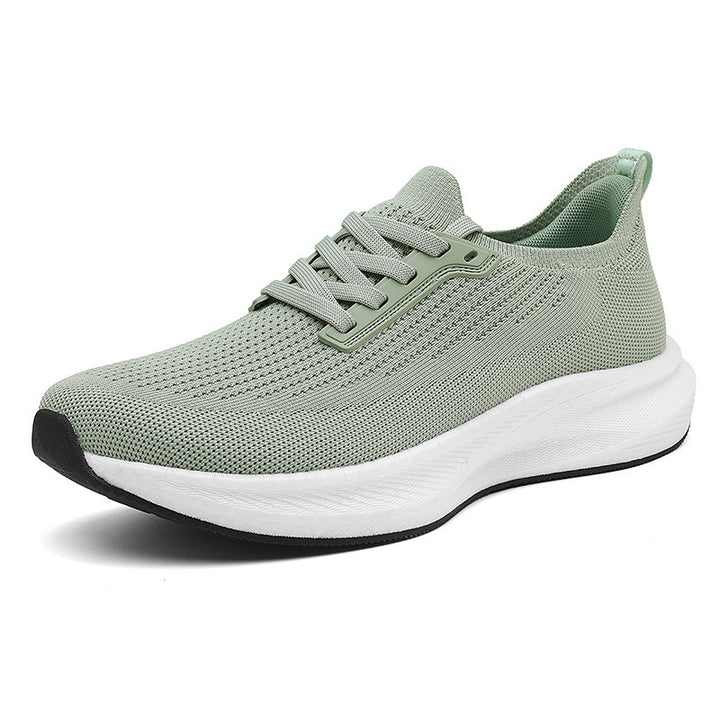 Herren nan atmungsaktive gestrickte Laufschuhe mit dämpfender Leichtschaumsohle Drune