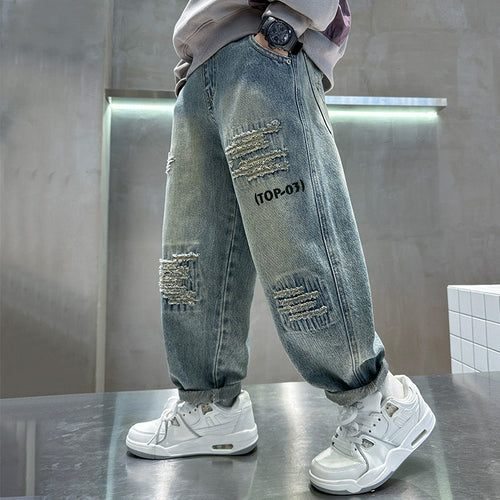 Damen lässige distressed Jeans Drune