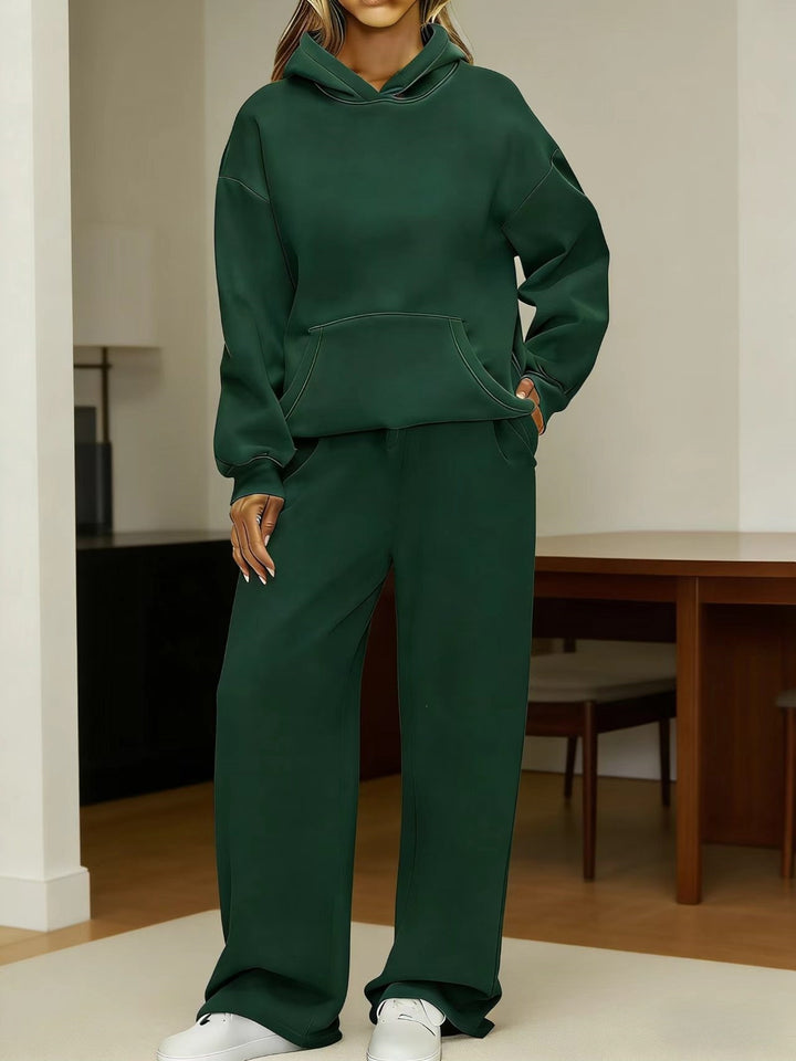 Damen nan kuscheliges Oversize Hoodie und weite Jogginghose Set Drune