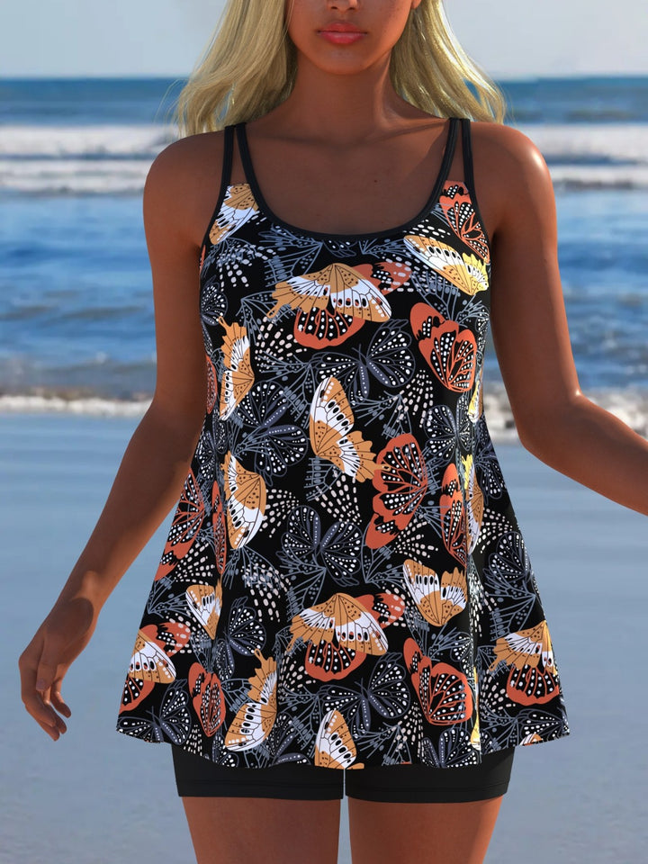 Damen Schwimmanzug mit modischem A-Linien-Schnitt und floralem Design Drune