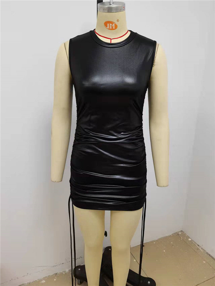 Drune | Bodycon Rundhals Ärmellose Mini Kleid