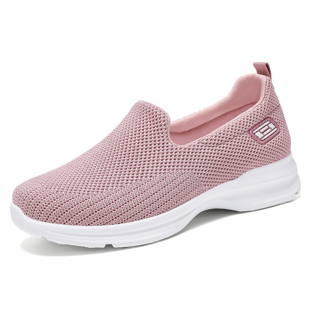 Damen nan nahtloser Strick-Slip-On Walking-Sneaker mit ergonomischer Memory-Fußbett-Einlage Drune