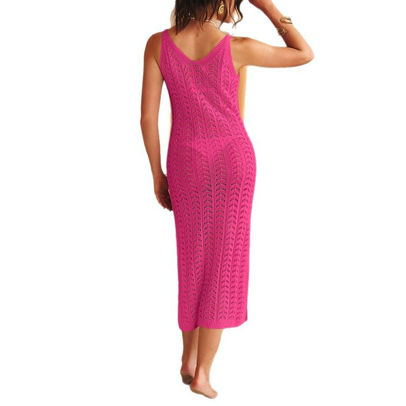 Damen Häkel-Maxikleid mit feinem Strukturmuster Drune
