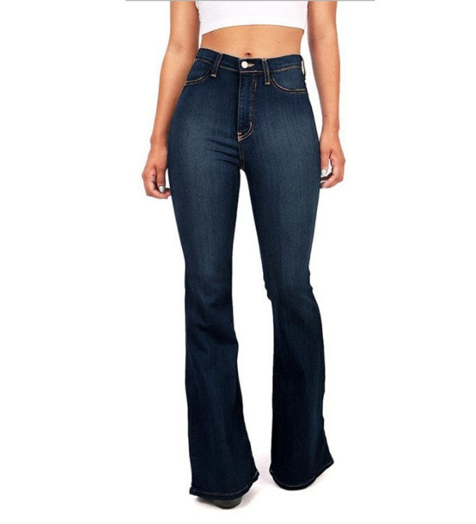 Damen nan Jeans mit hohem Bund und leichtem Schlag Drune