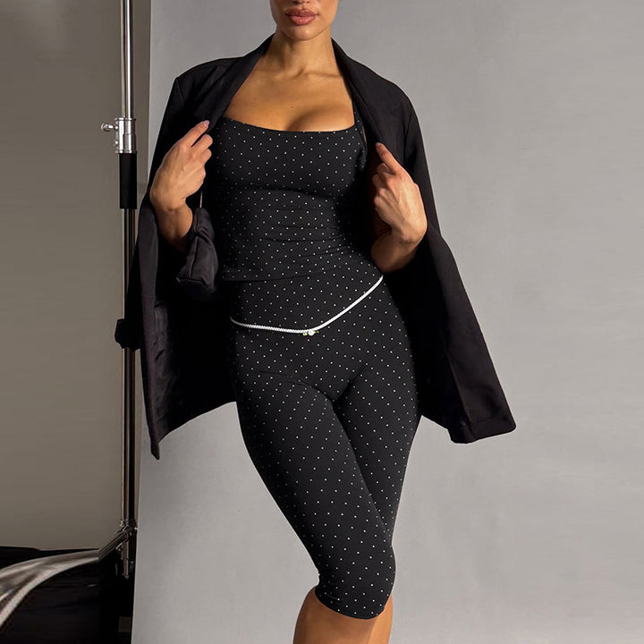 Damen Sportliches Oberteil und Leggings-Set Drune
