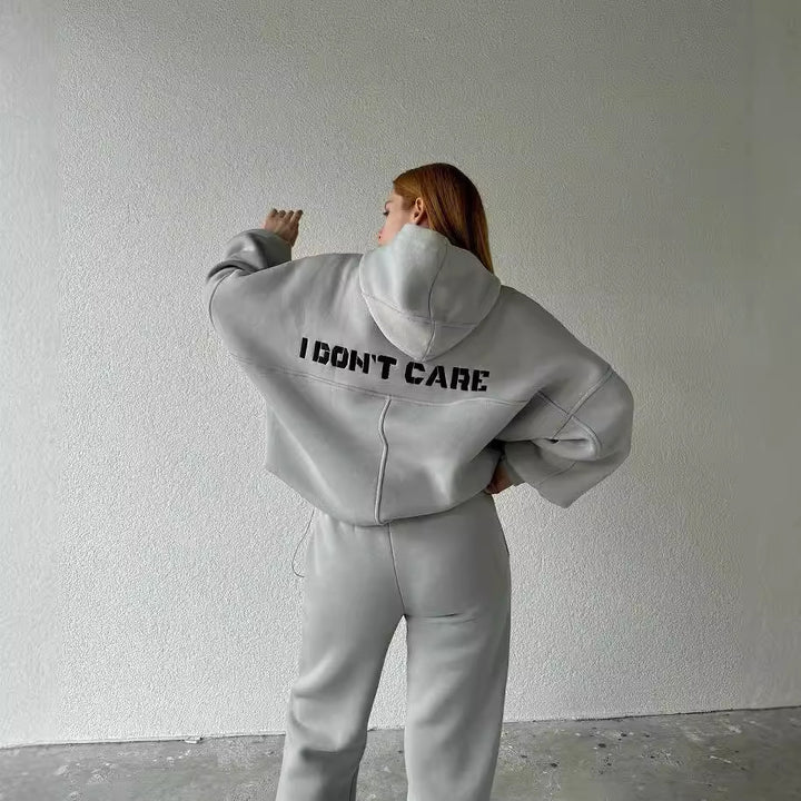 Damen bequemer Hoodie mit weitem Schnitt und praktischen Kängurutaschen Drune