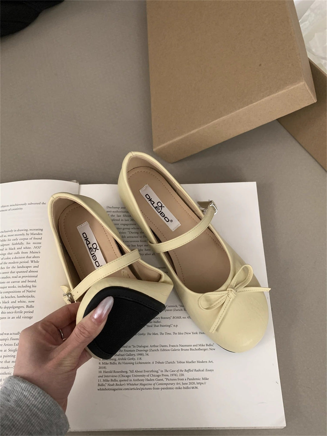 Damen Ballerinas mit elegantem Riemchen und zierlichem Schleifendetail Drune