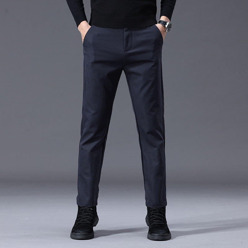 Herren entspannte Slim-Fit Hose mit praktischen Eingrifftaschen Drune