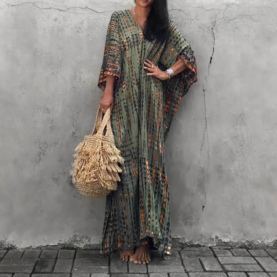 Damen Kaftan mit zeitgenössischem Muster und luftigem Schnitt Drune