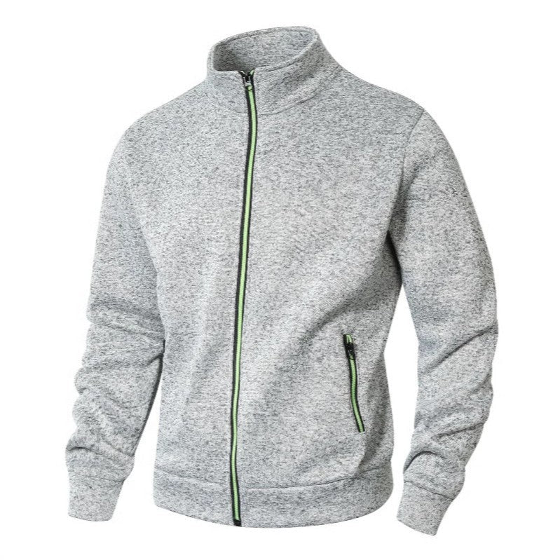 Herren Fleecejacke mit hohem Kragen und Reißverschluss Drune