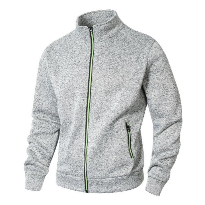 Herren Fleecejacke mit hohem Kragen und Reißverschluss Drune