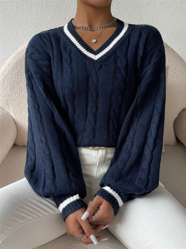 Damen Grobstrick Pullover Drune