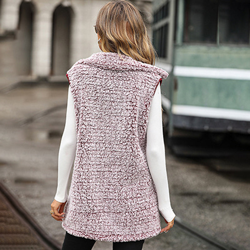 Drune | Plüschwesten Strickjacke