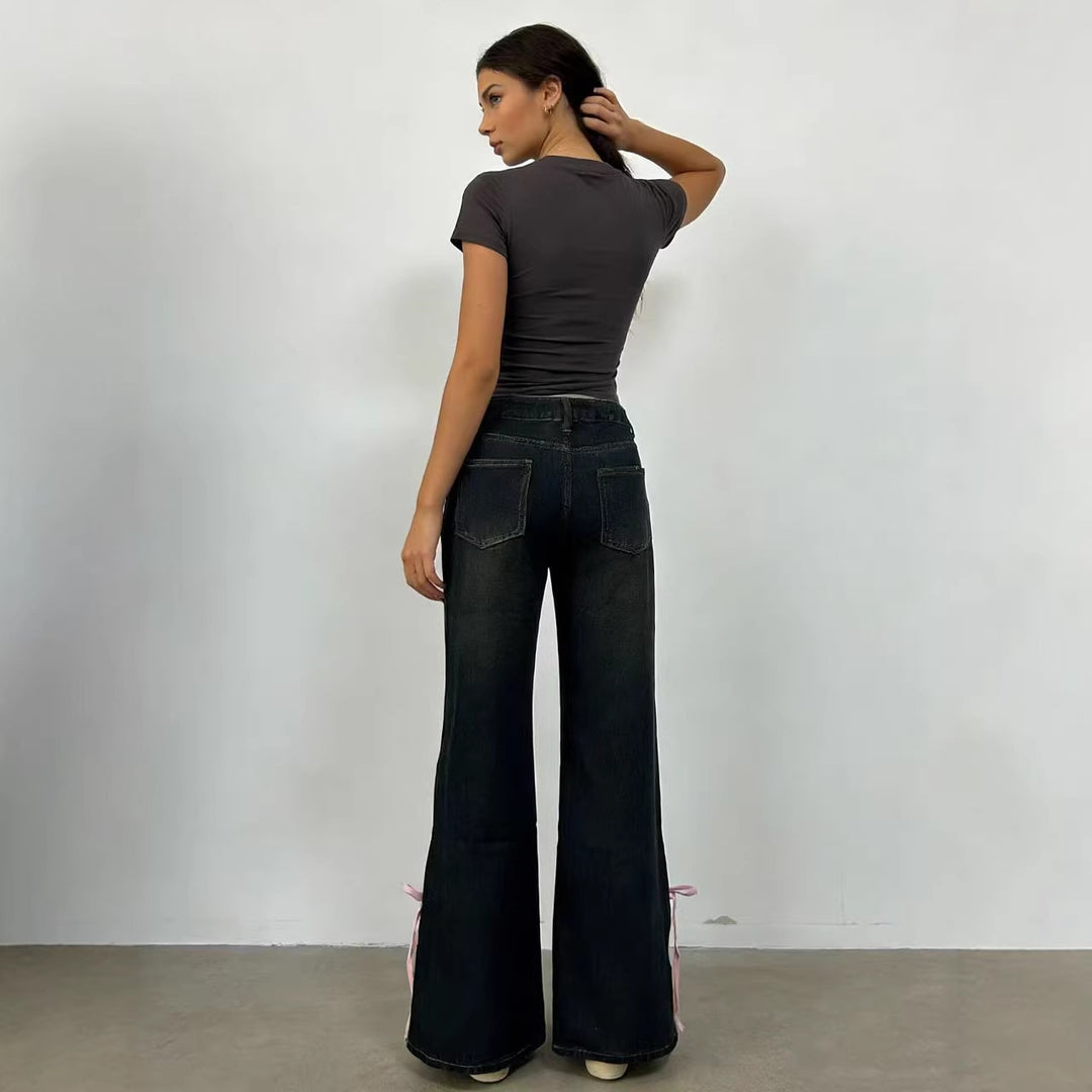 Damen Hochwertige vielseitige Jeanshose Drune