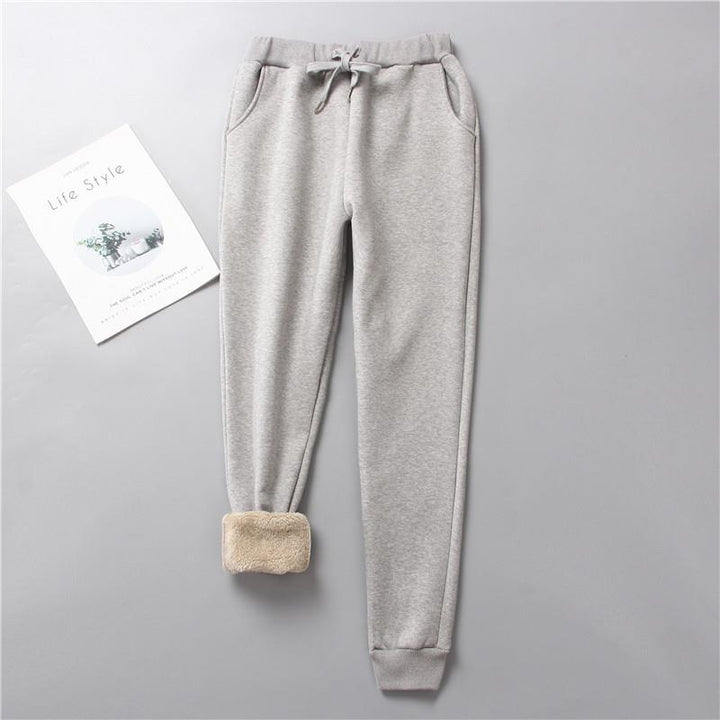 Damen nan gefütterte Therm-Jogginghose mit Kordelzug, seitlichen Eingrifftaschen und schmalem Bein Drune